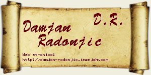 Damjan Radonjić vizit kartica